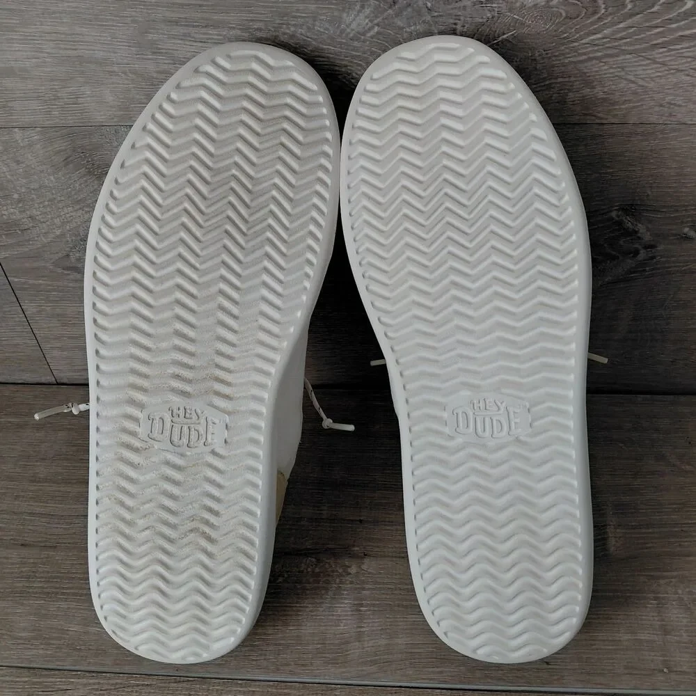Hey Dude Shoes Mens 11 White Two Tone Cody M Essentials Casual Lace Up Sneakers